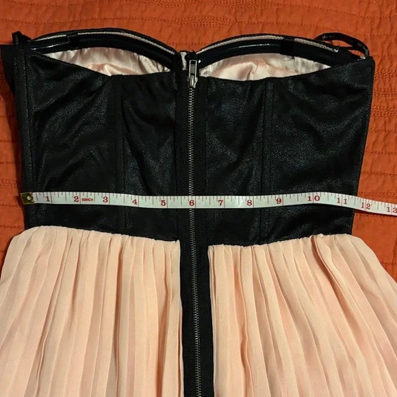 Material Girl Flirty Black and Pink Strapless Dress - Picture 7 of 9